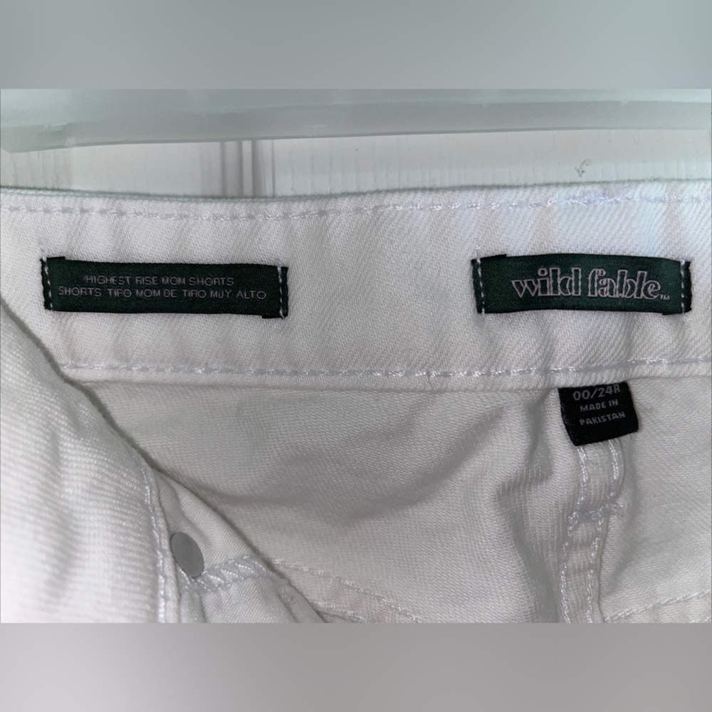Wild Fable Target White Jean Shorts Size 00 - Picture 3 of 3